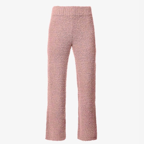 SKIMS Cozy Straight-leg Mid-rise Boucle Knitted Trousers in Rose Clay Sz. S / M - Picture 2 of 12
